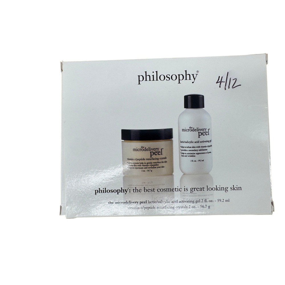 Philosophy The Microdelivery Peel Set Women 2oz Vitamin C Peptide Lactic Acid
